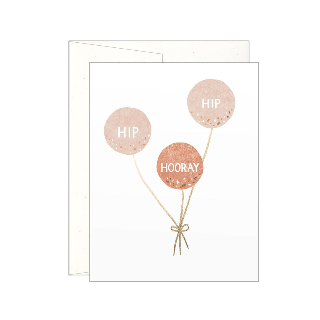 Hip Hip Hooray Balloons - Card - FJORD AND FABLE