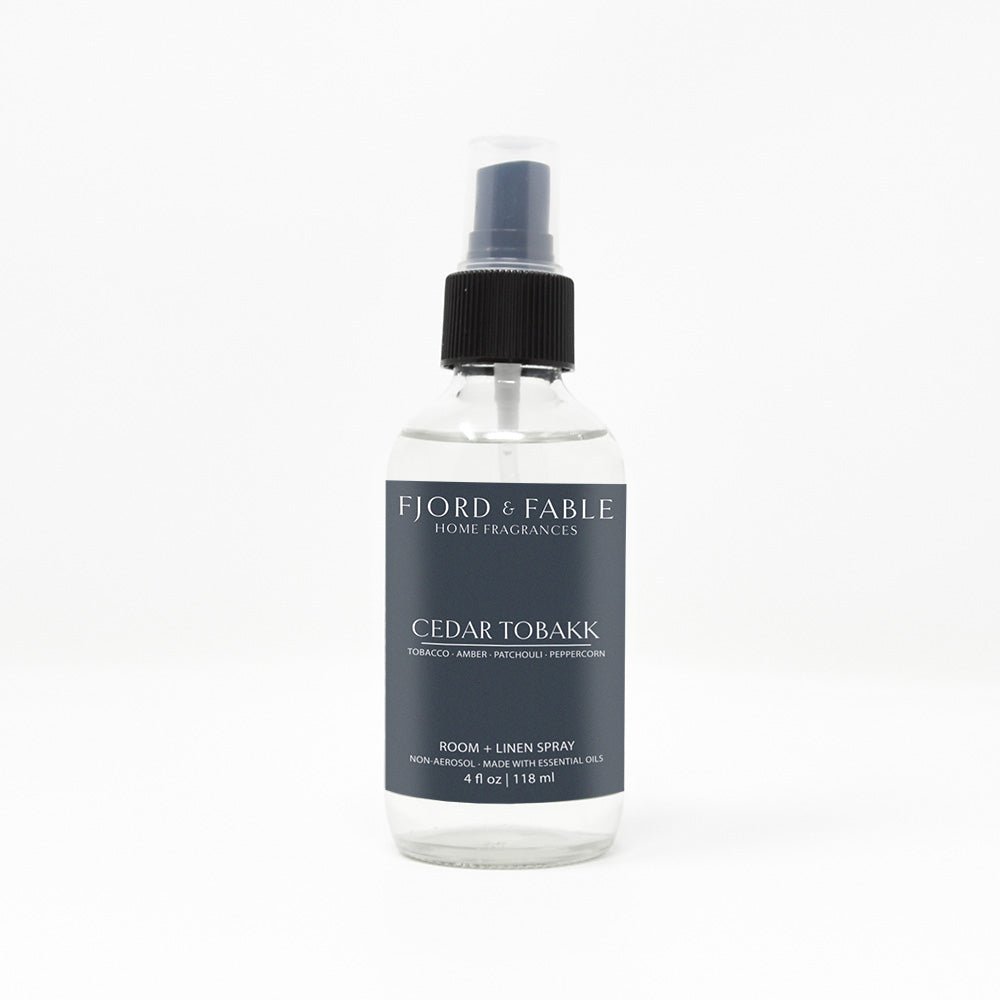 Cedar Tobakk Room + Linen Spray - FJORD AND FABLE