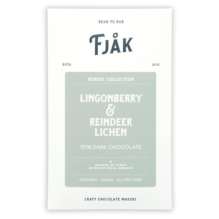 Dark Chocolate with Lingonberry & Lichen - FJORD AND FABLE