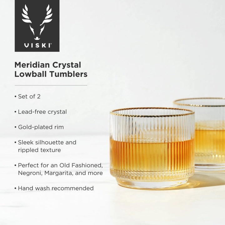 Meridian Crystal Lowball Tumblers · Set of 2 - FJORD AND FABLE