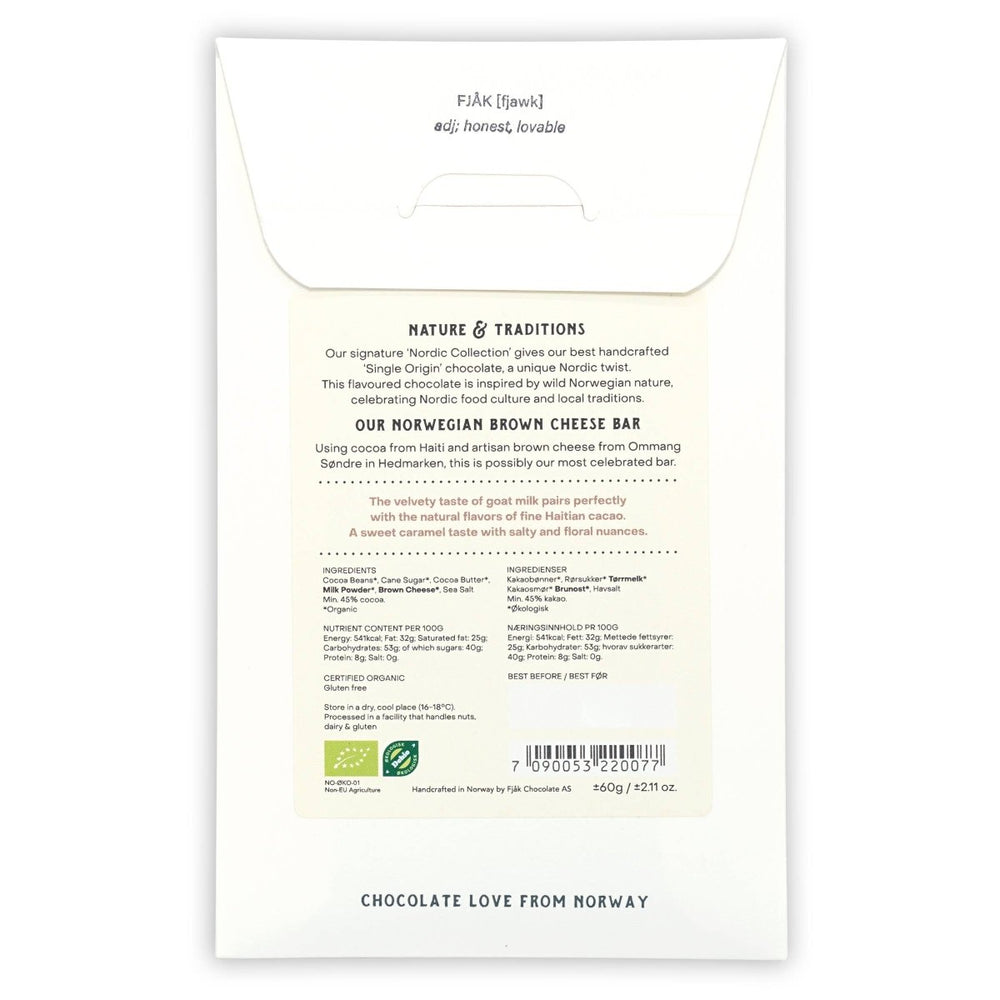 Milk Chocolate Bar with Brown Cheese - FJORD AND FABLE