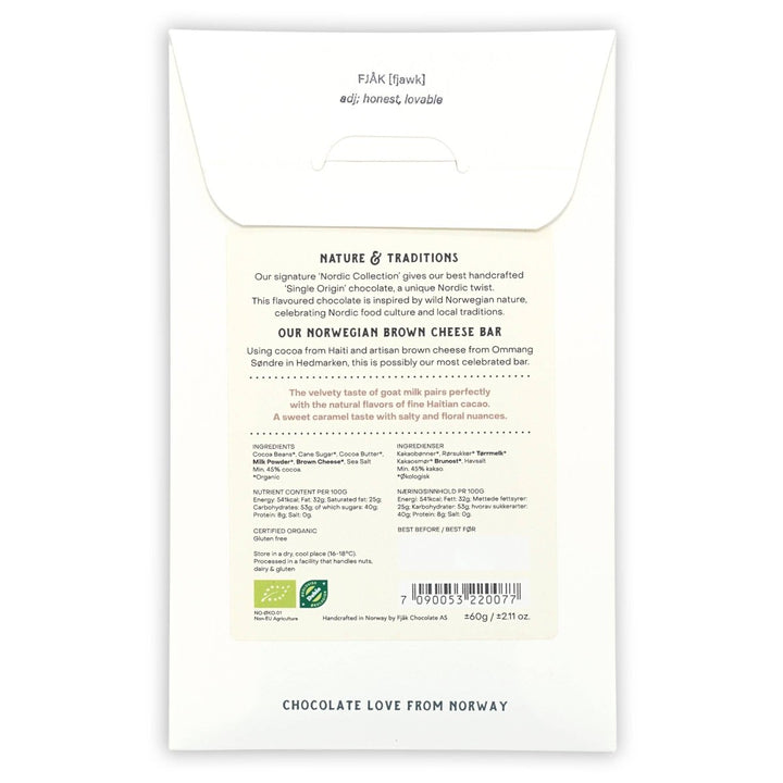 Milk Chocolate Bar with Brown Cheese - FJORD AND FABLE