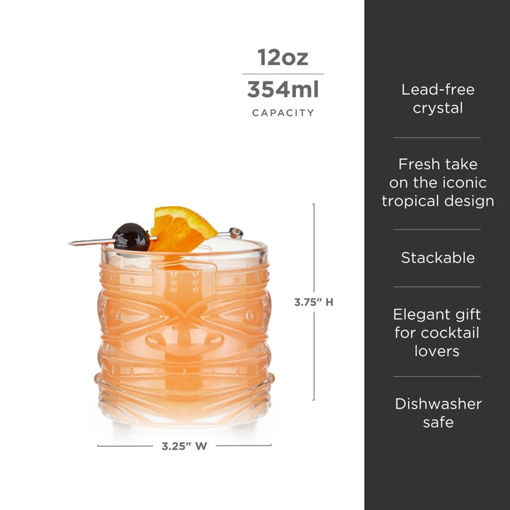 Pacific Crystal Tiki Tumblers · Set of 2 - FJORD AND FABLE