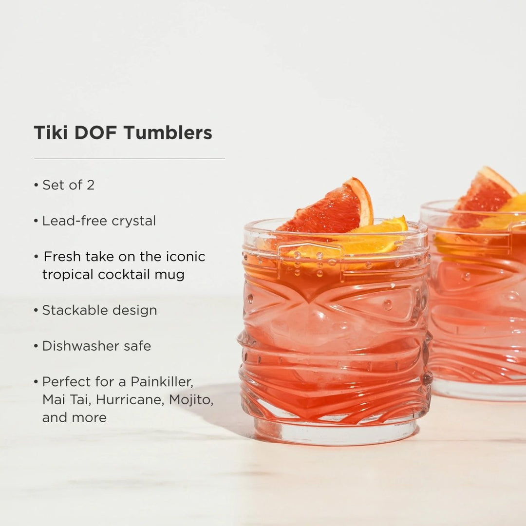 Pacific Crystal Tiki Tumblers · Set of 2 - FJORD AND FABLE