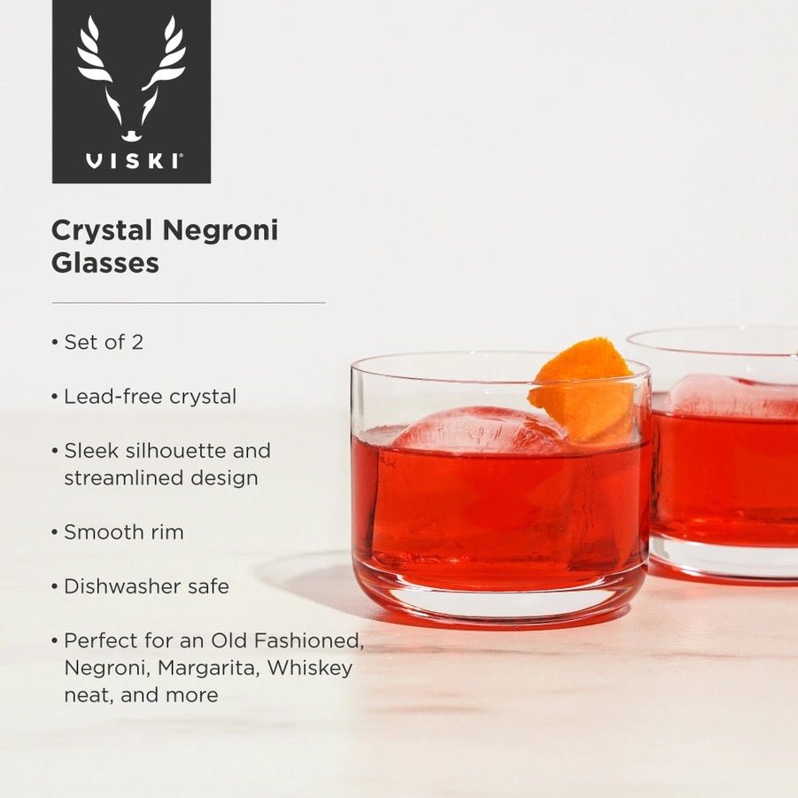 Raye Crystal Negroni Glasses · Set of 2 - FJORD AND FABLE