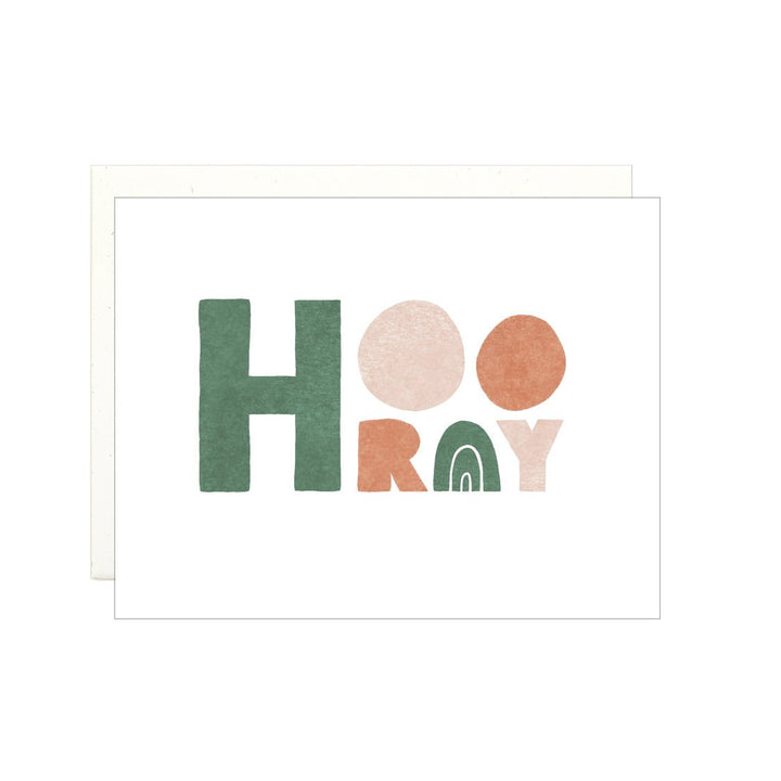 Hooray Block Letters - Card - FJORD AND FABLE
