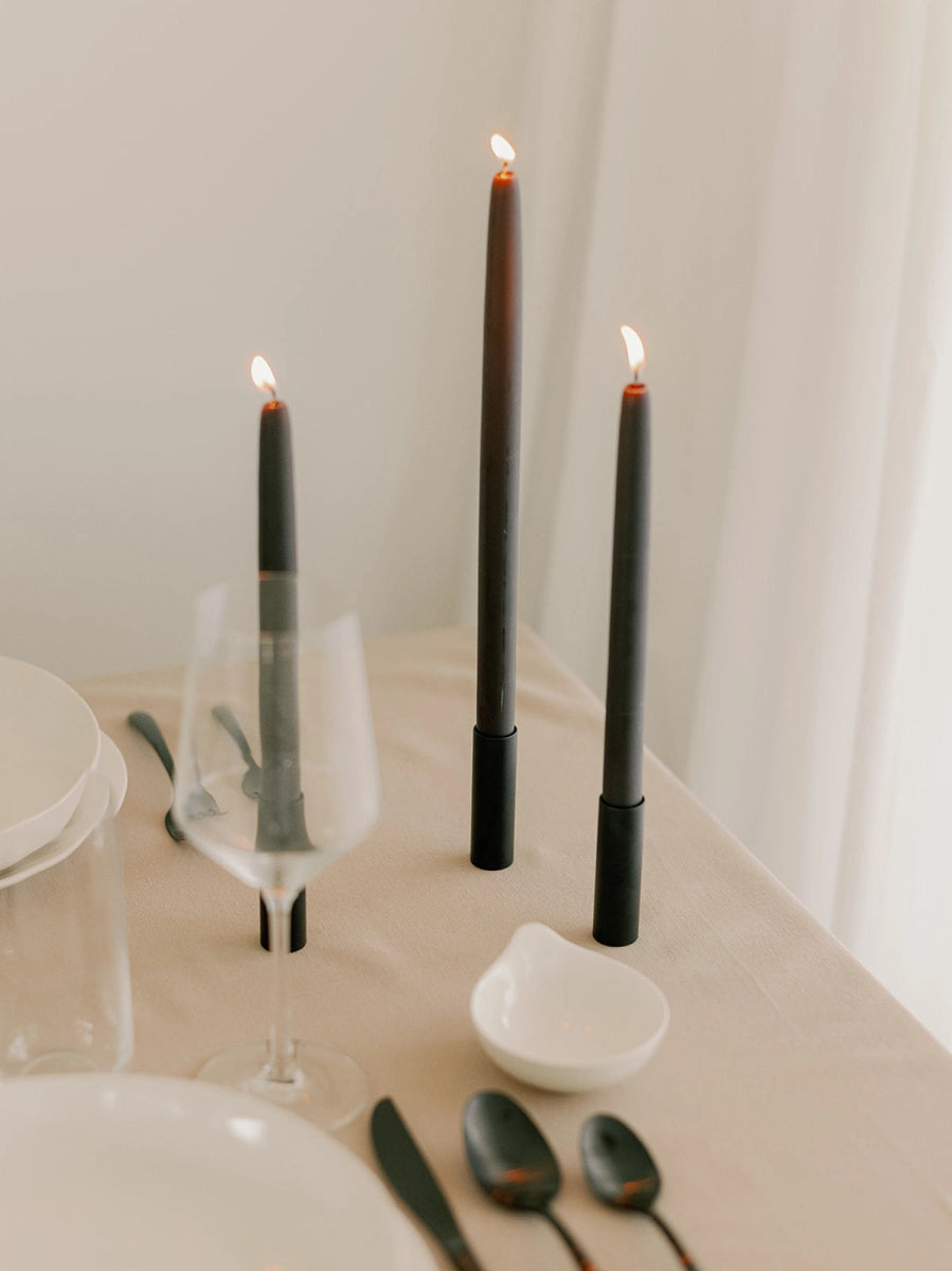 Taper Candle - Charcoal - FJORD AND FABLE